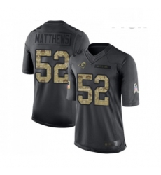 Men Los Angeles Rams 52 Clay Matthews Limited Black 2016 Salute to Service Football Jersey