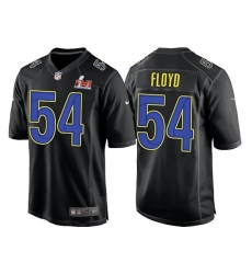 Men Los Angeles Rams 54 Leonard Floyd 2022 Black Super Bowl LVI Game Stitched Jersey
