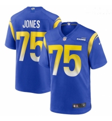 Men Los Angeles Rams #75 Deacon Jones Nike Royal Game Retired Player Jersey