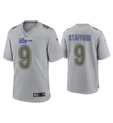 Men Los Angeles Rams 9 Matthew Stafford Grey Atmosphere Fashion Stitched Game Jersey