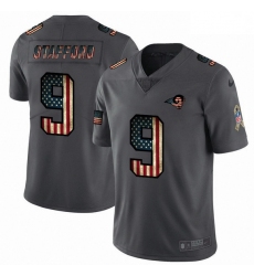 Men Los Angeles Rams 9 Matthew Stafford Nike 2018 Salute to Service Retro USA Flag Limited NFL Jersey