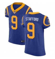 Men Los Angeles Rams 9 Matthew Stafford Royal Blue Alternate Men Stitched NFL Vapor Untouchable Elite Jersey
