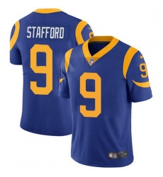 Men Los Angeles Rams 9 Matthew Stafford Royal Blue Alternate Men Stitched NFL Vapor Untouchable Limited Jersey