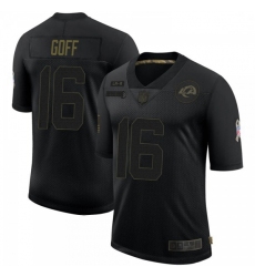 Men Los Angeles Rams Jared Goff Black 2020 Salute To Service Limited Jersey