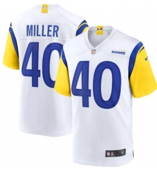 Men Los Angeles Rams Von Miller 40 White Stitched NFL Jersey