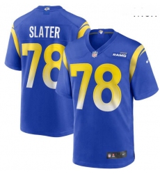 Men Nike Jackie Slater 78 Royal Los Angeles Rams Game Retired Player Jersey