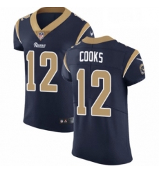 Men Nike Los Angeles Rams 12 Brandin Cooks Navy Blue Team Color Vapor Untouchable Elite Player NFL Jersey