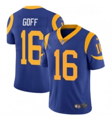 Men Nike Los Angeles Rams 16 Jared Goff Royal Blue Alternate Vapor Untouchable Limited Player NFL Jersey