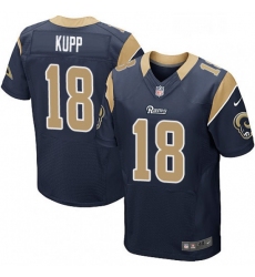 Men Nike Los Angeles Rams 18 Cooper Kupp Navy Blue Team Color Vapor Untouchable Elite Player NFL Jersey