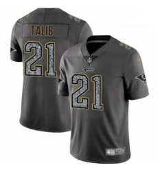 Men Nike Los Angeles Rams 21 Aqib Talib Gray Static Vapor Untouchable Limited NFL Jersey