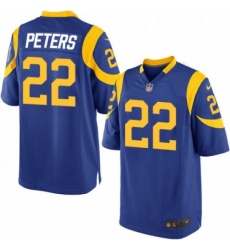 Men Nike Los Angeles Rams 22 Marcus Peters Game Royal Blue Alternate NFL Jersey