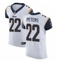 Men Nike Los Angeles Rams 22 Marcus Peters White Vapor Untouchable Elite Player NFL Jersey