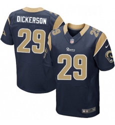 Men Nike Los Angeles Rams 29 Eric Dickerson Navy Blue Team Color Vapor Untouchable Elite Player NFL Jersey