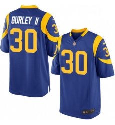 Men Nike Los Angeles Rams 30 Todd Gurley Game Royal Blue Alternate NFL Jersey