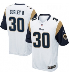 Men Nike Los Angeles Rams 30 Todd Gurley Game White NFL Jersey