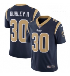 Men Nike Los Angeles Rams 30 Todd Gurley Navy Blue Team Color Vapor Untouchable Limited Player NFL Jersey