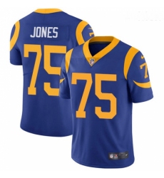Men Nike Los Angeles Rams #75 Deacon Jones Royal Blue Alternate Vapor Untouchable Limited Player NFL Jersey