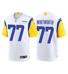 Men Nike Los Angeles Rams 77 Andrew Whitworth White Vapor Untouchable Limited Jersey