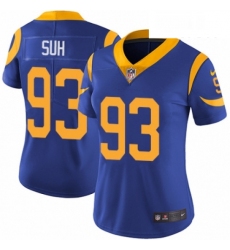 Men Nike Los Angeles Rams 93 Ndamukong Suh Gray Static Vapor Untouchable Limited NFL Jersey