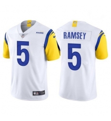 Men Nike Rams 5 Jalen Ramsey White Vapor Untouchable Limited Jersey