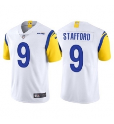 Men Nike Rams 9 Matthew Stafford White Vapor Untouchable Limited Jersey