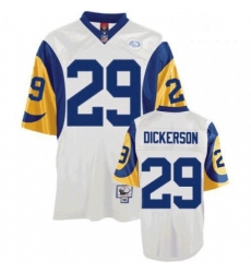 Mitchell and Ness Los Angeles Rams 29 Eric Dickerson Authentic White Throwback NFL Jersey