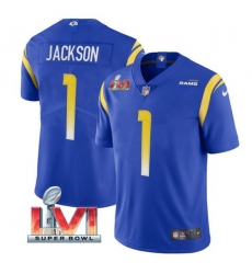 Nike Los Angeles Rams 1 Desean Jackson Royal 2022 Super Bowl LVI Vapor Limited Jersey