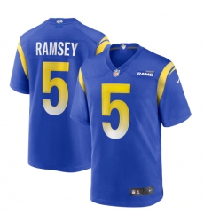 Nike Los Angeles Rams 5 Jalen Ramsey Royal 2021 New Vapor Untouchable Limited Jersey