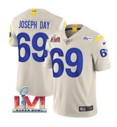 Nike Los Angeles Rams 69 Sebastian Joseph Day Bone 2022 Super Bowl LVI Vapor Limited Jersey