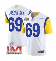 Nike Los Angeles Rams 69 Sebastian Joseph Day White 2022 Super Bowl LVI Vapor Limited Jersey