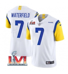 Nike Los Angeles Rams 7 Bob Waterfield White 2022 Super Bowl LVI Vapor Limited Jersey