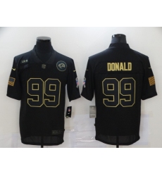 Nike Los Angeles Rams 99 Aaron Donald Black 2020 Salute To Service Limited Jersey