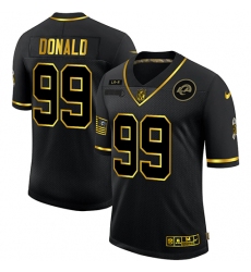 Nike Los Angeles Rams 99 Aaron Donald Black Gold 2020 Salute To Service Limited Jersey