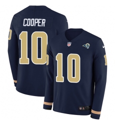 Nike Rams 10 Pharoh Cooper Navy Blue Team Color Men s Stitched NFL Limited Therma Long Sleeve Jersey