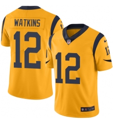 Nike Rams #12 Sammy Watkins Gold Mens Stitched NFL Limited Rush Jersey