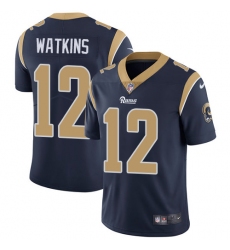 Nike Rams #12 Sammy Watkins Navy Blue Team Color Mens Stitched NFL Vapor Untouchable Limited Jersey