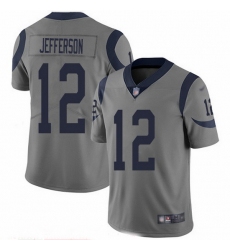 Nike Rams 12 Van Jefferson Gray Men Stitched NFL Limited Inverted Legend Jersey
