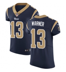 Nike Rams #13 Kurt Warner Navy Blue Team Color Mens Stitched NFL Vapor Untouchable Elite Jersey