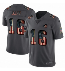 Nike Rams 16 Jared Goff 2019 Salute To Service USA Flag Fashion Limited Jersey