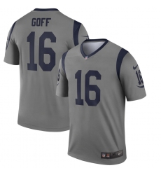 Nike Rams 16 Jared Goff Gray Inverted Legend Jersey