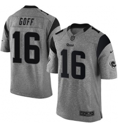 Nike Rams #16 Jared Goff Gray Mens Stitched NFL Limited Gridiron Gray Jersey