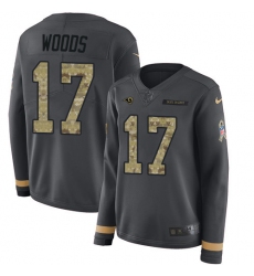 Nike Rams #17 Robert Woods Anthracite Salute to Service Jersey
