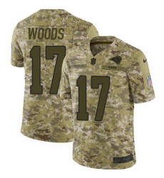Nike Rams #17 Robert Woods Camo Mens Stitched NFL Limited 2018 Salute To Service Jersey