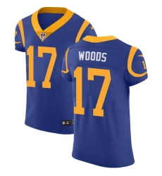 Nike Rams #17 Robert Woods Royal Blue Alternate Mens Stitched NFL Vapor Untouchable Elite Jersey