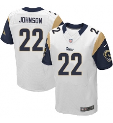 Nike Rams #22 Trumaine Johnson White Mens Stitched NFL Elite Jersey