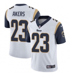 Nike Rams 23 Cam Akers White Men Stitched NFL Vapor Untouchable Limited Jersey