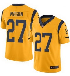 Nike Rams #27 Tre Mason Gold Mens Stitched NFL Limited Rush Jersey