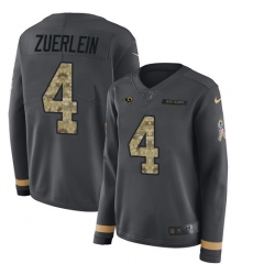 Nike Rams #4 Greg Zuerlein Anthracite Salute to Service Jersey