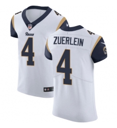 Nike Rams #4 Greg Zuerlein White Mens Stitched NFL Vapor Untouchable Elite Jersey