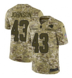 Nike Rams #43 John Johnson Camo Mens Stitched NFL Limited 2018 Salute To Service Jersey